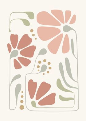 Abstract Flowers Poster