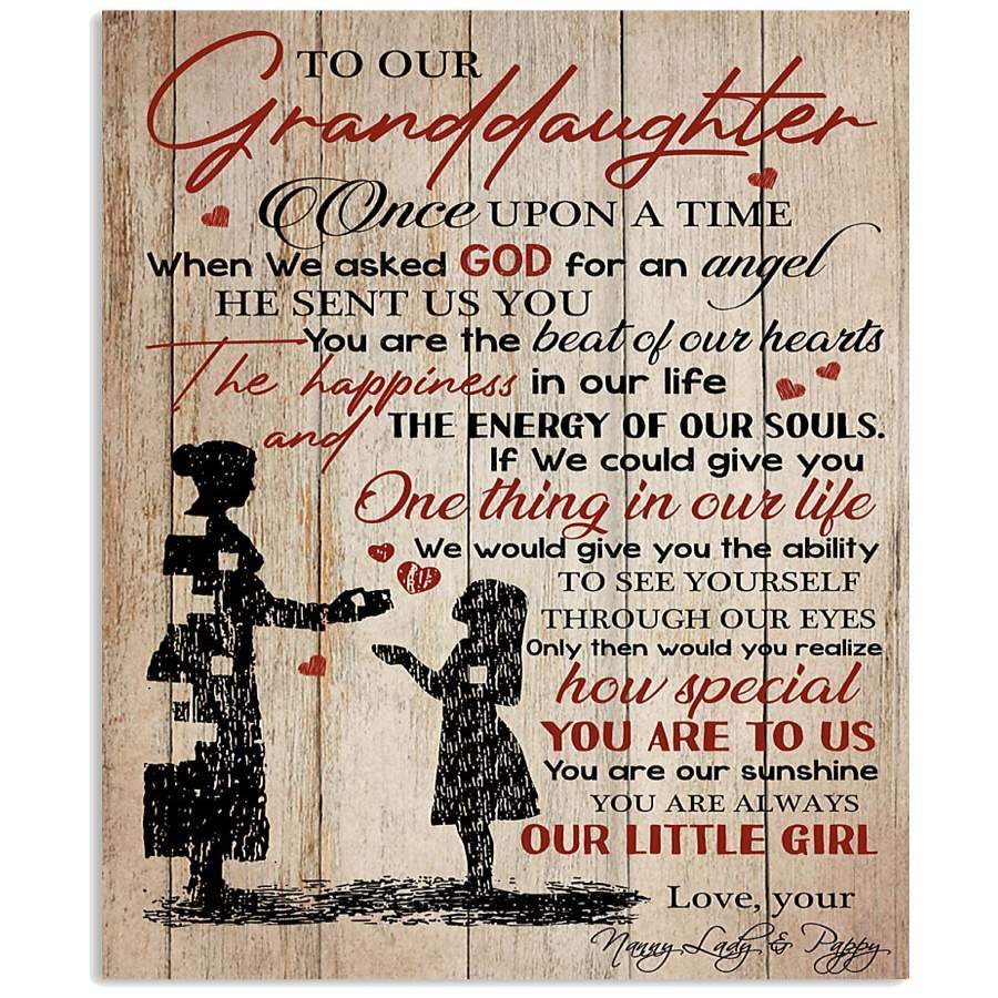 To Our Granddaughter Once Upon A Time Gifts Vertical Poster, Poster Art Idea, Wall Art Idea