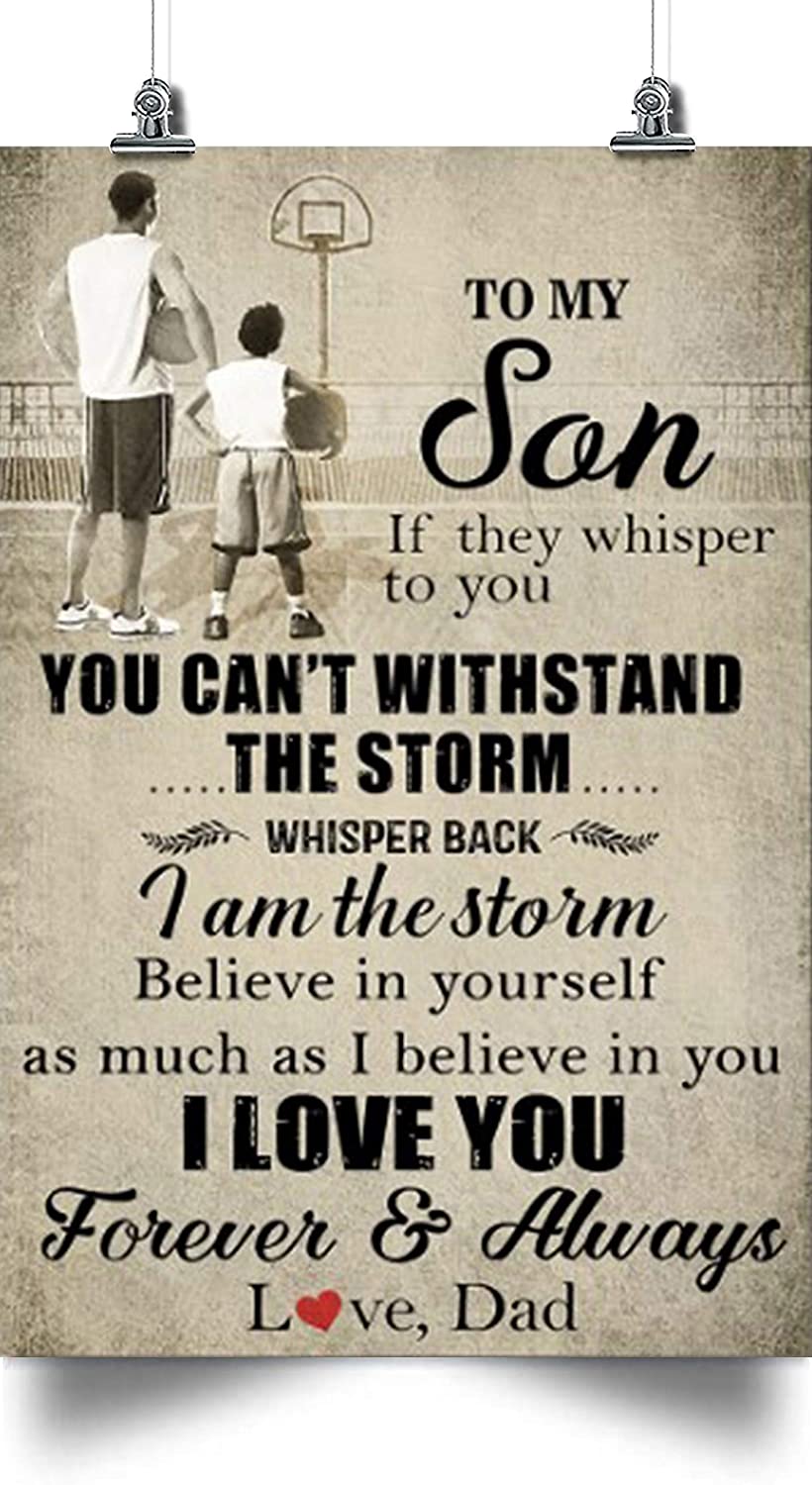 Basketball Poster  Dad to Son  I Am The Storm  Hollidays Son Gift, to My Son Poster, Son Gift from Dad, Son Gift Poster, Poster print, Wall Art