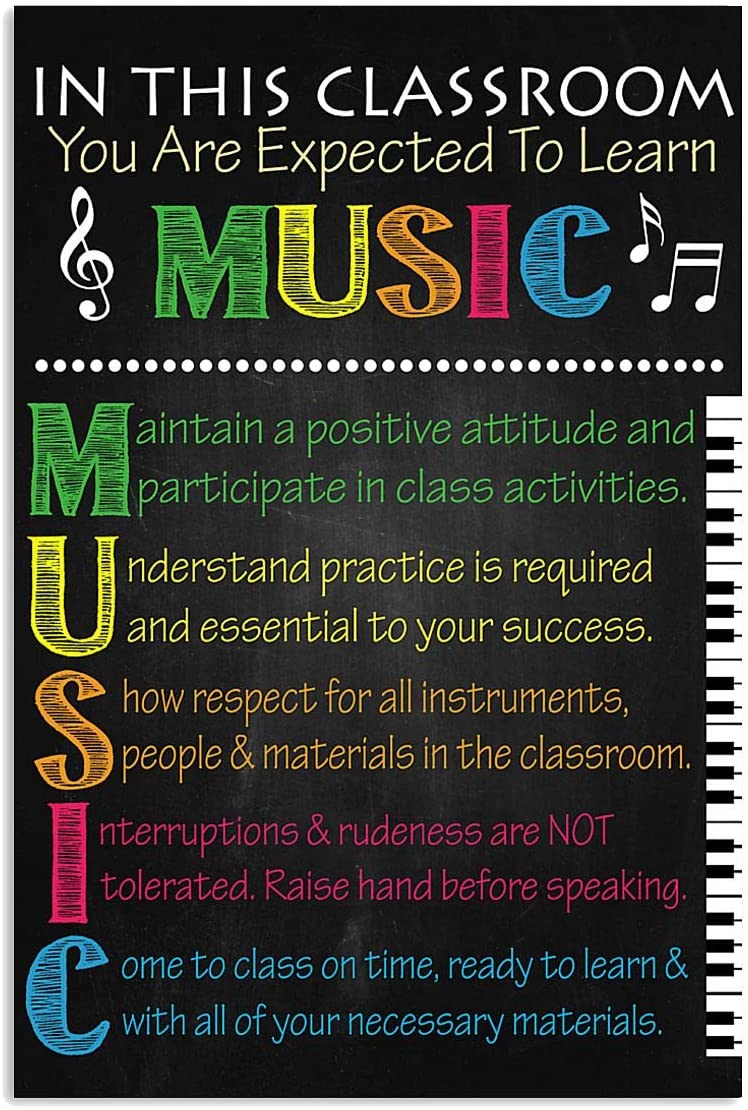 Cara Poster Canvas Wall Art  You Are Expected To Learn Music Poster  Wall Decor, Wall Art, Command Strips, Room Decor, Poster Art Idea, Wall Art Idea