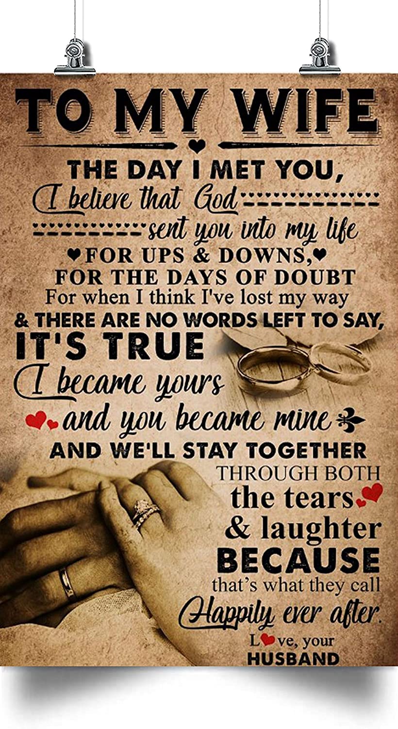 to My Wife  Its True  Hollidays Wife Gift, to My Wife Poster, Wife Gift from Husband, Wife Gift Poster, Poster print, Wall Art