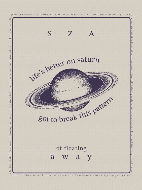 sza saturn poster