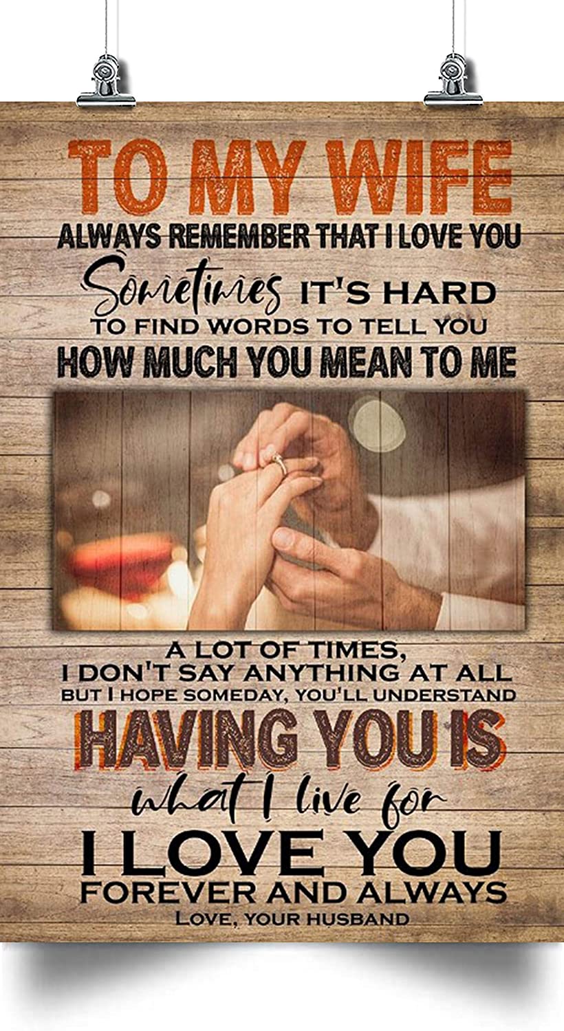 To My Wife  Having You is I Love You  Holidays Wife Gift, to My Wife Personalized Poster, Wife Gift from Husband, Wife Gift Poster, Poster print, Wall Art