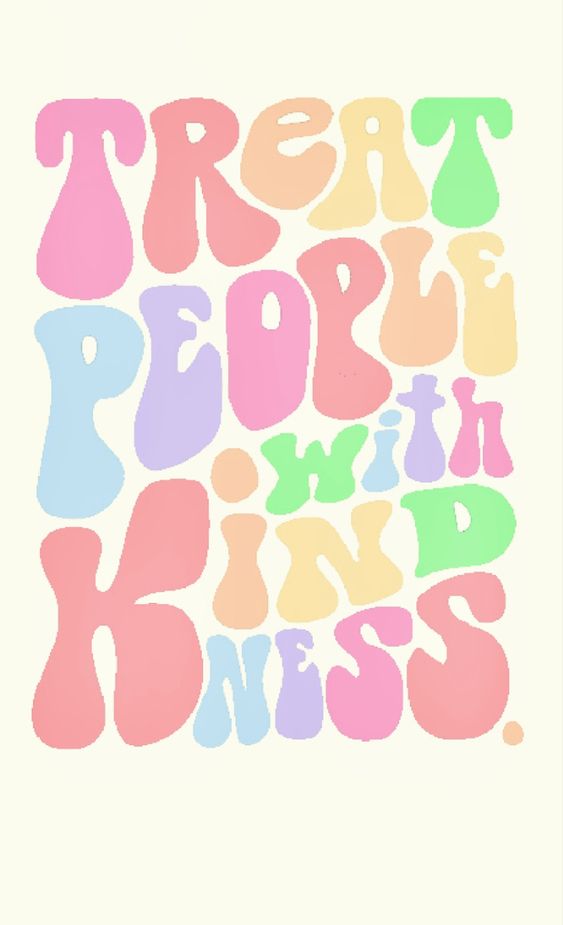 Treat People With Kind ness Poster n304, Retro Poster, Vintage Poster