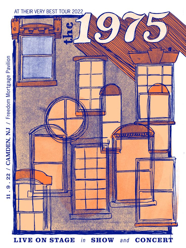 The 1975 Gig Poster. Camden NJ, 2022