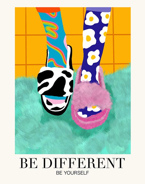 Be different socks poster