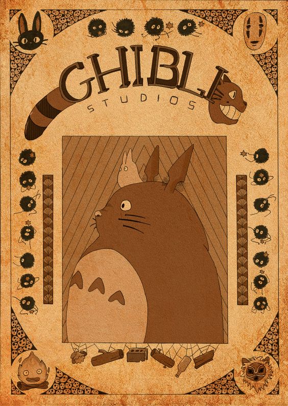 Affiche Victorienne Ghibli Poster