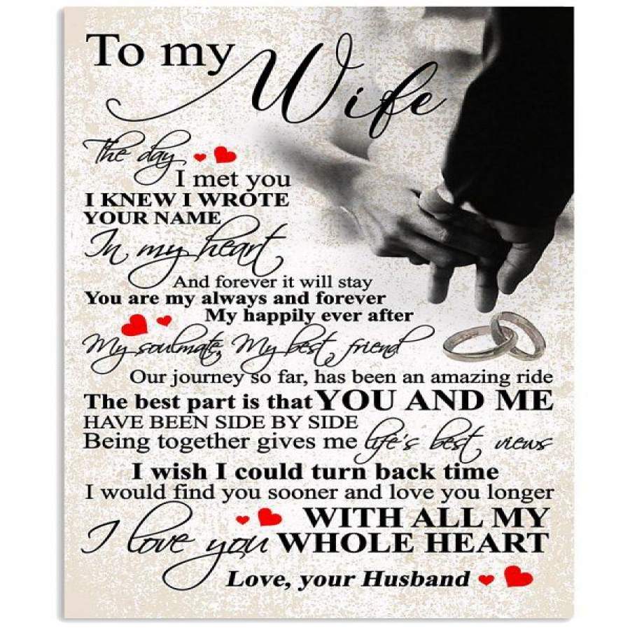 To my wife-love, your husband vertical poster canvas art, Poster Art Idea, Wall Art Idea