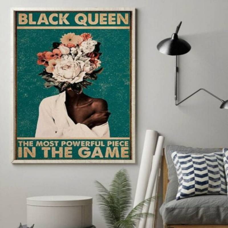 Black Queen In The Game afro black Best gifts ever Signs for Poster Canvas Wall Art, Poster print, Wall Art