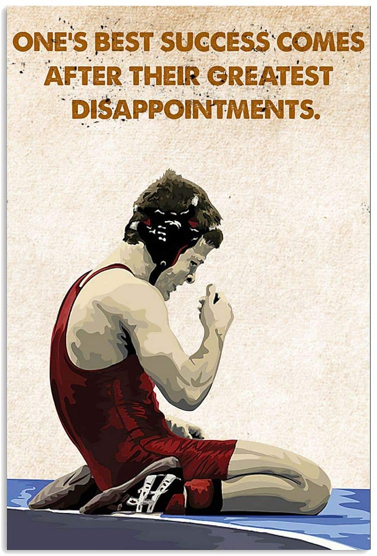 Vintage Wrestling Success Comes After Their Greatest Disappointment Poster Canvas Art Print Home Decor Gift For Men Women Family Friend On Birthday Xmas, Poster Art Idea, Wall Art Idea