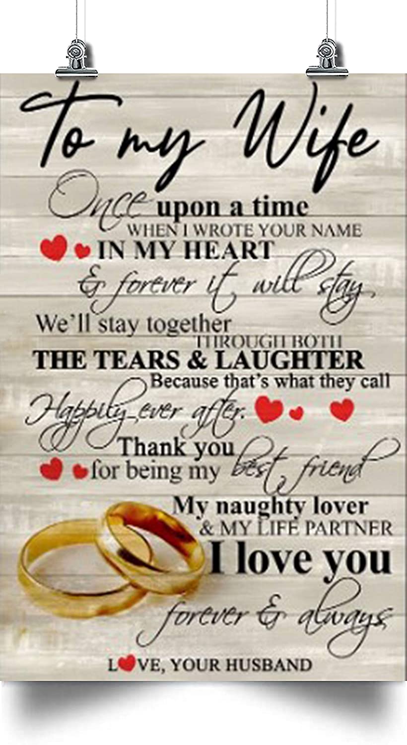 To My Wife  A TEARS and Laughter  Hollidays Wife Gift, to My Wife Poster, Wife Gift from Husband, Wife Gift Poster, Poster print, Wall Art