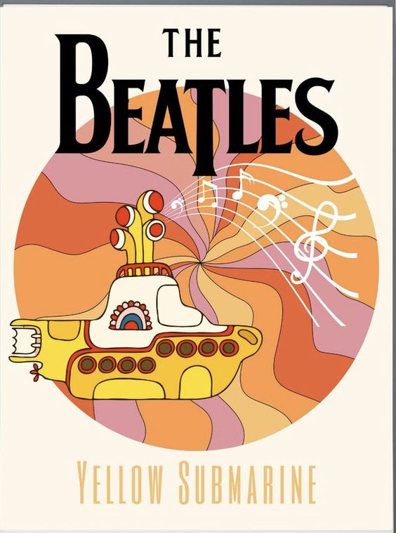 beatles retro yellow submarine Poster