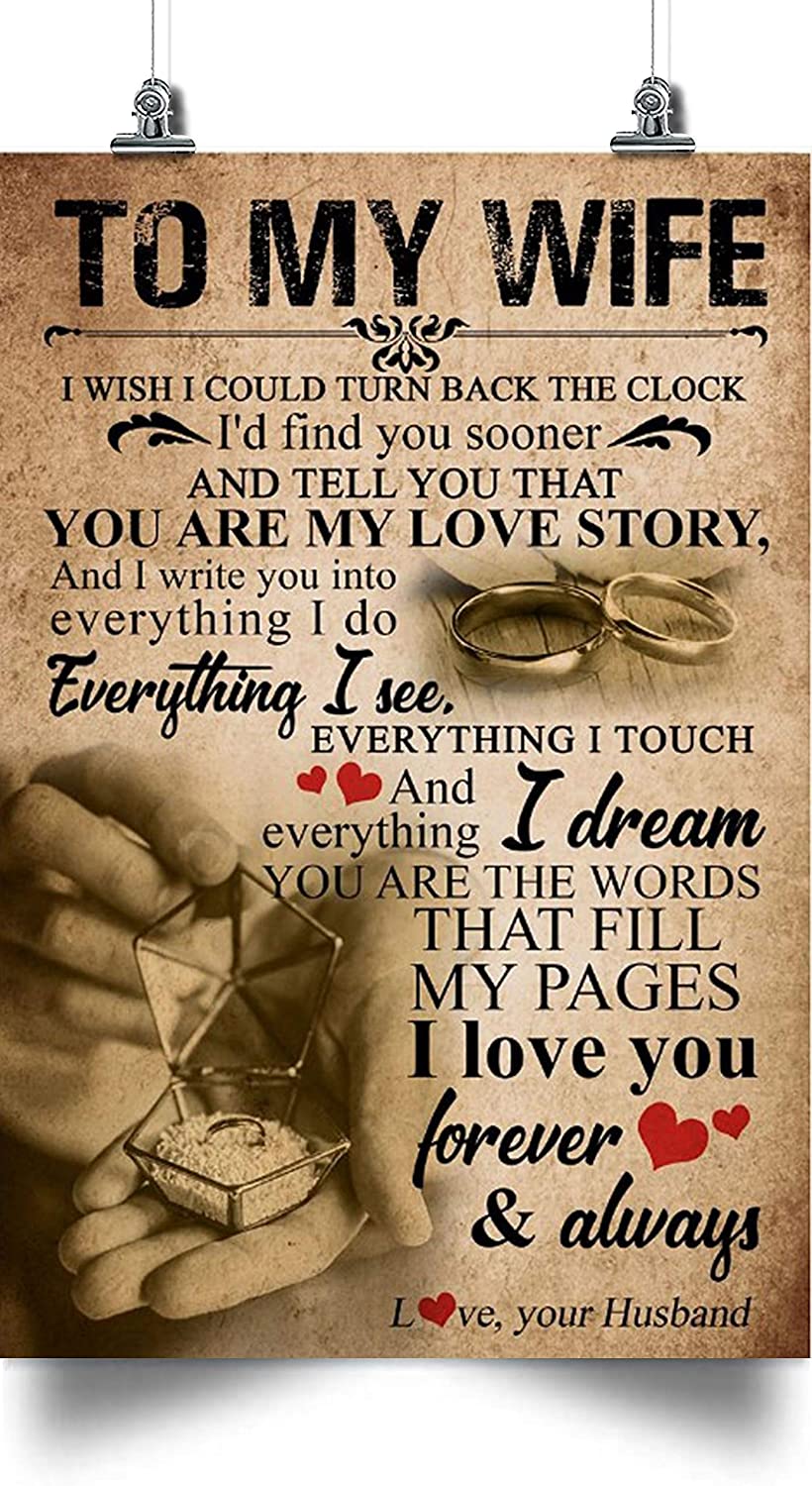 To My Wife  You are My Love Story  Hollidays Wife Gift, to My Wife Poster, Wife Gift from Husband, Wife Gift Poster, Poster Art Idea, Wall Art Idea