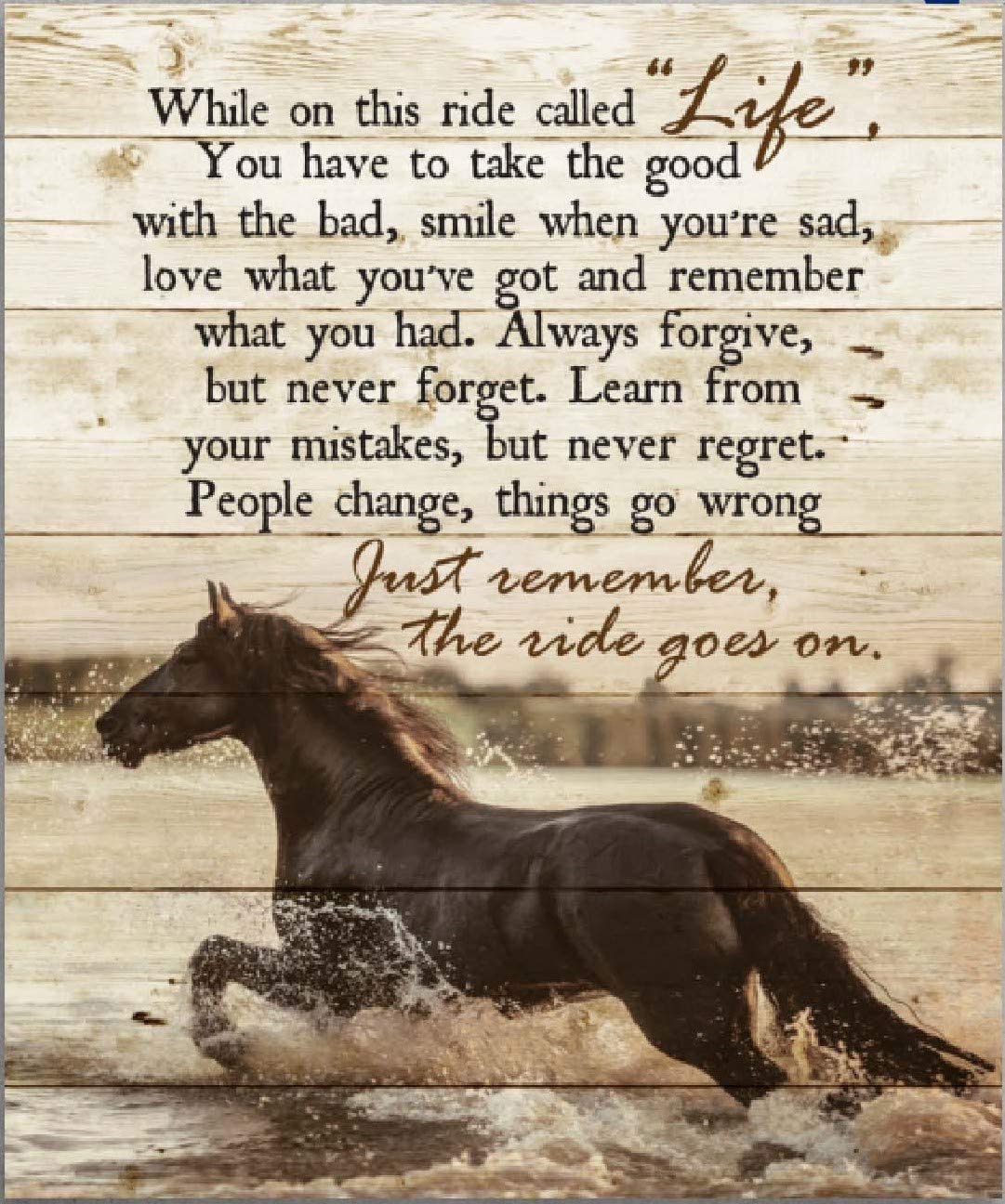 While On This Ride Called Life Just Remember, The Ride Goes On, Horse Poster Wall Art Decor, Poster print, Wall Art