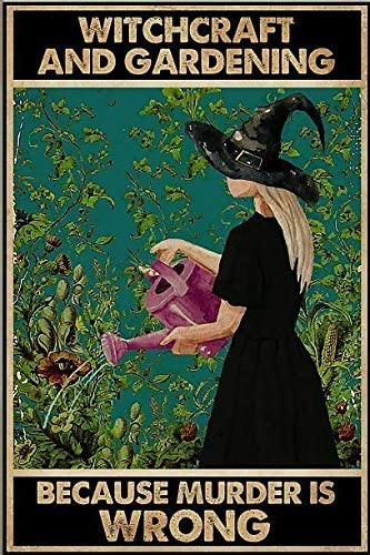 Witchcraft And Gardening Murder Wrong Gift Idea Poster Canvas Art, Poster print, Wall Art