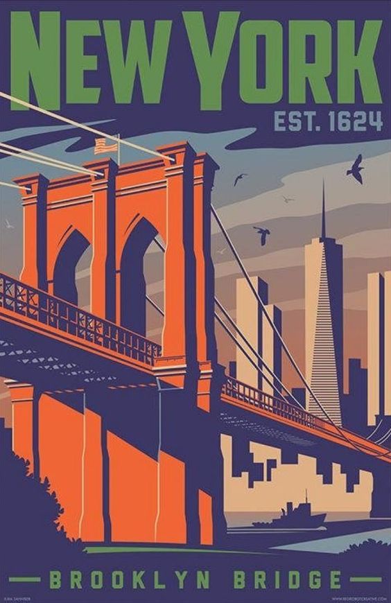 The Best Vintage Travel Posters New York City | The Travel Tester N275