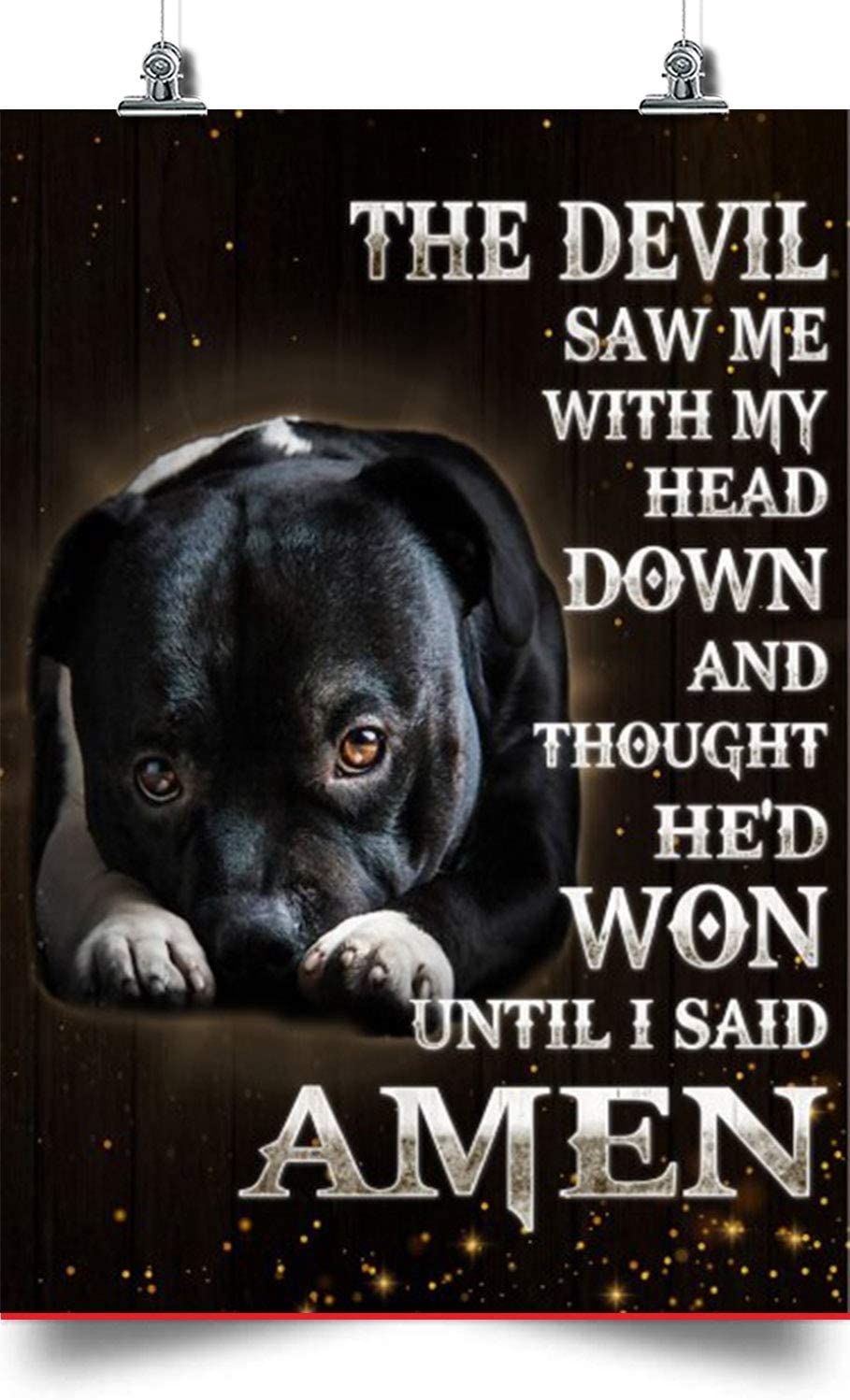 Black Dog Vertical Custom Poster Canvas  The Devil Saw Me With My Head Down -Home Decoration Poster, Wall Poster, Home And Room Decoration, Gifts For Friends And Relatives, Souvenirs, Poster print, Wall Art