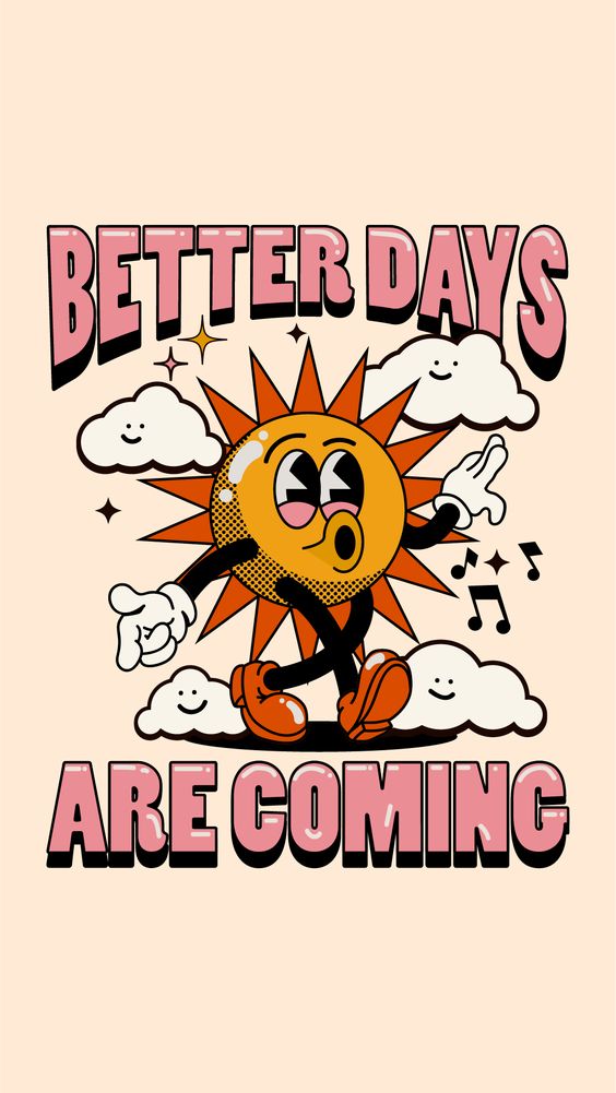 Better Days Are Coming Retro Sun Illustration Phonecase by Ravensdesign Poster, Retro Poster, Vintage Poster