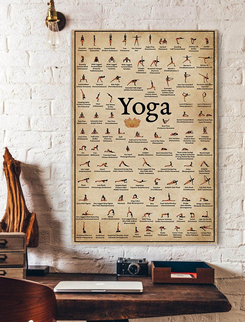 Yoga All Poses Poster Yoga Traning Room Poster Canvas Wall Art, Poster Art Idea, Wall Art Idea