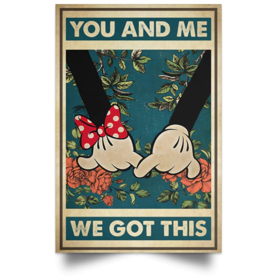 You And Me We Got This Hippie Poster Canvas Wall Art, Poster print, Wall Art