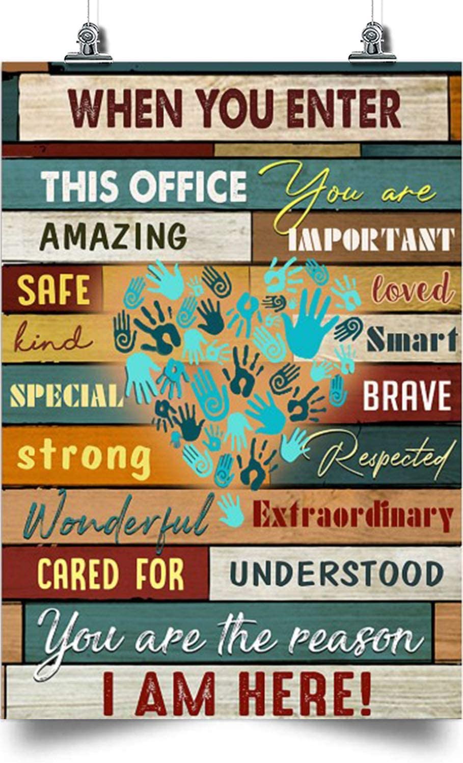 When You Enter This Office Vertical Poster-I Am Here-Home Decoration Poster, Wall Poster, Home And Room Decoration, Gifts For Friends And Relatives, Souvenirs, Poster Art Idea, Wall Art Idea