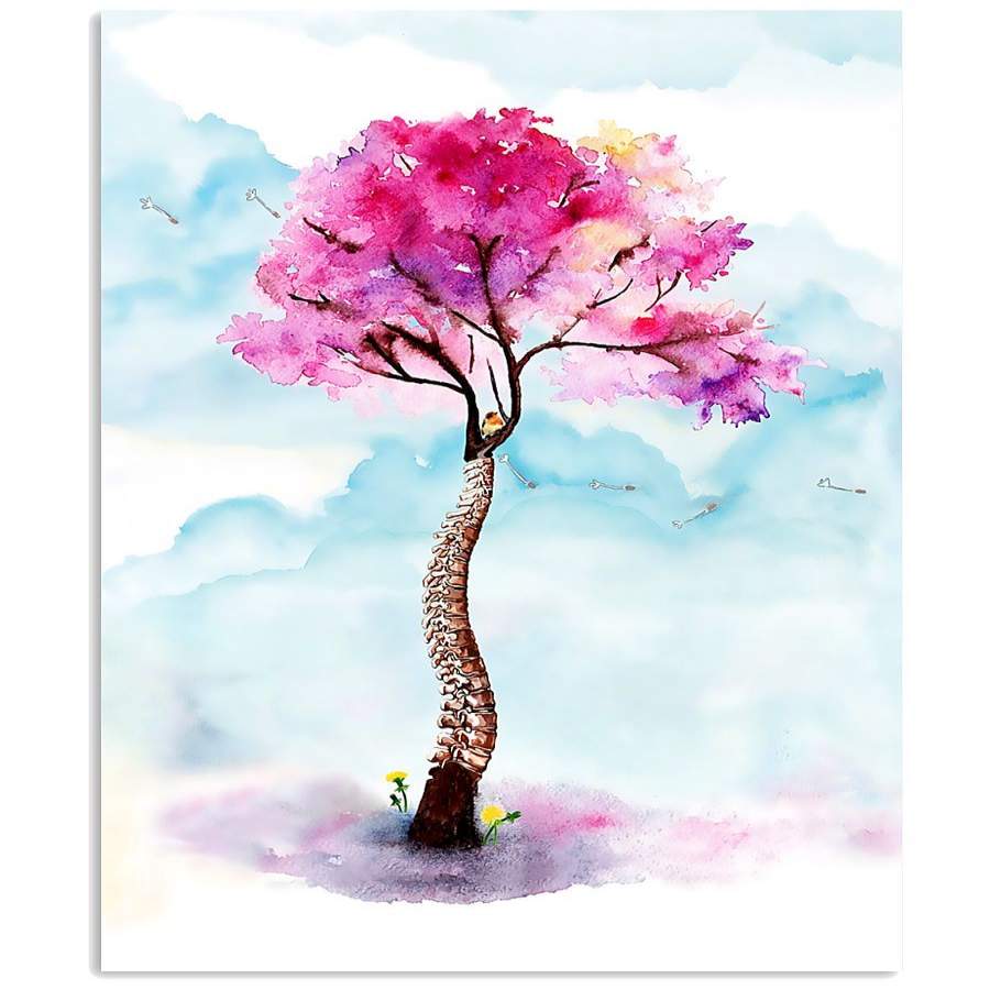 Beautiful Tree Colorful Art Design Vertical Poster Canvas Wall Art, Poster print, Wall Art