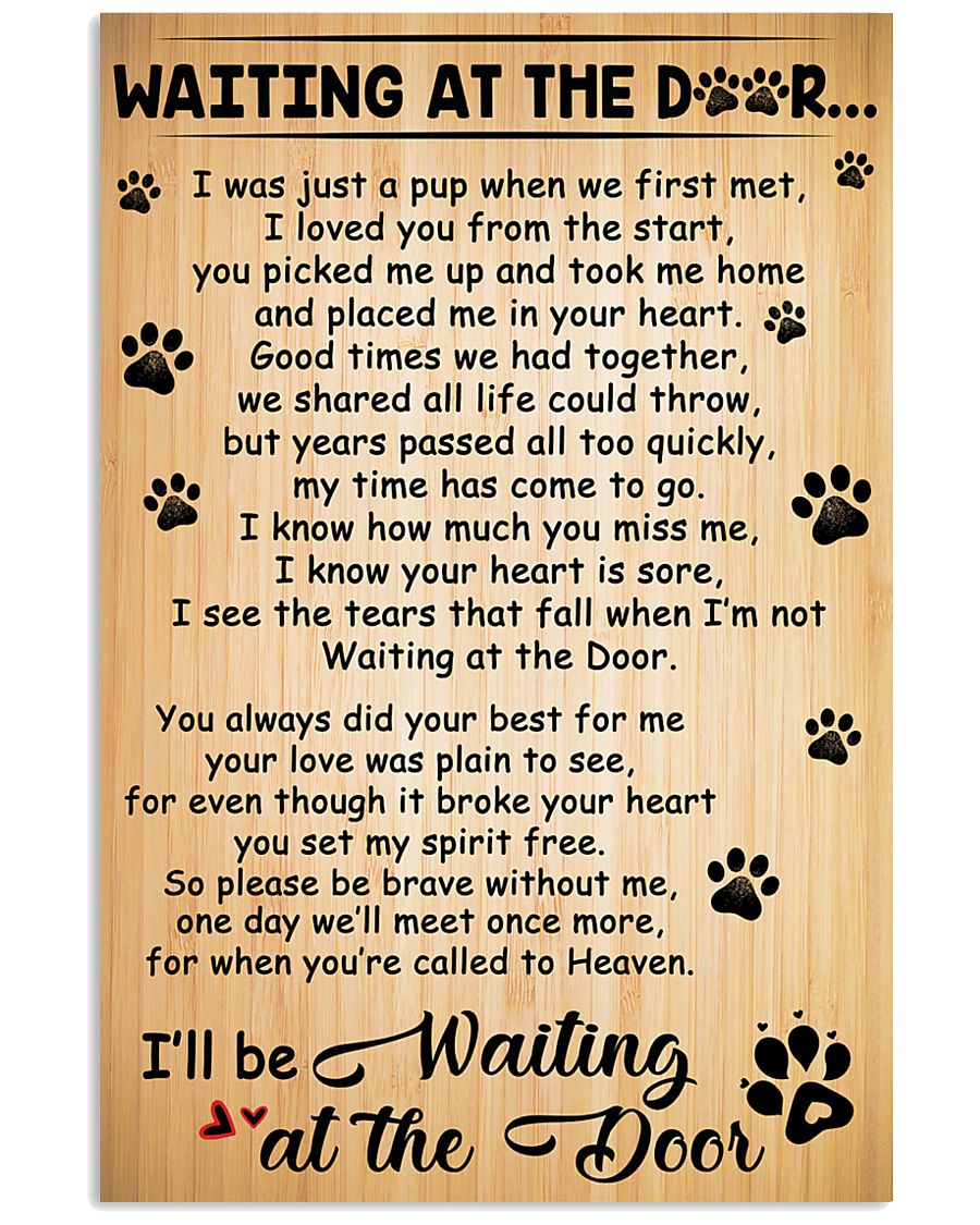 Waiting At The Door  Dog Poster Canvas Wall Art, Poster print, Wall Art