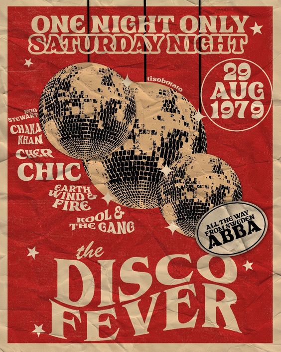 70s Dance Disco Poster, Retro Poster, Vintage Poster