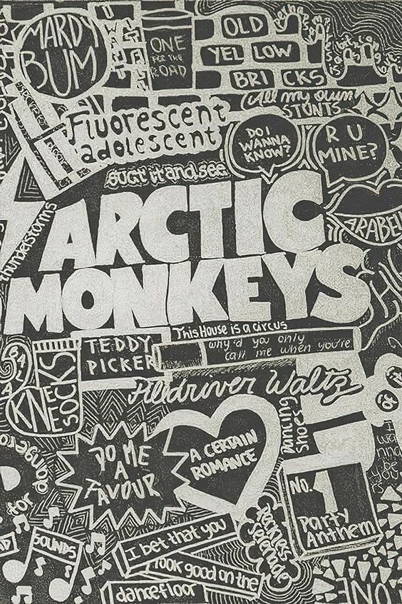 Arctic band Monkeys Poster Art Work Canvas Art Poster Vintage Poster Poster Decorative Painting Canvas Wall Posters, Retro Poster, Vintage Poster