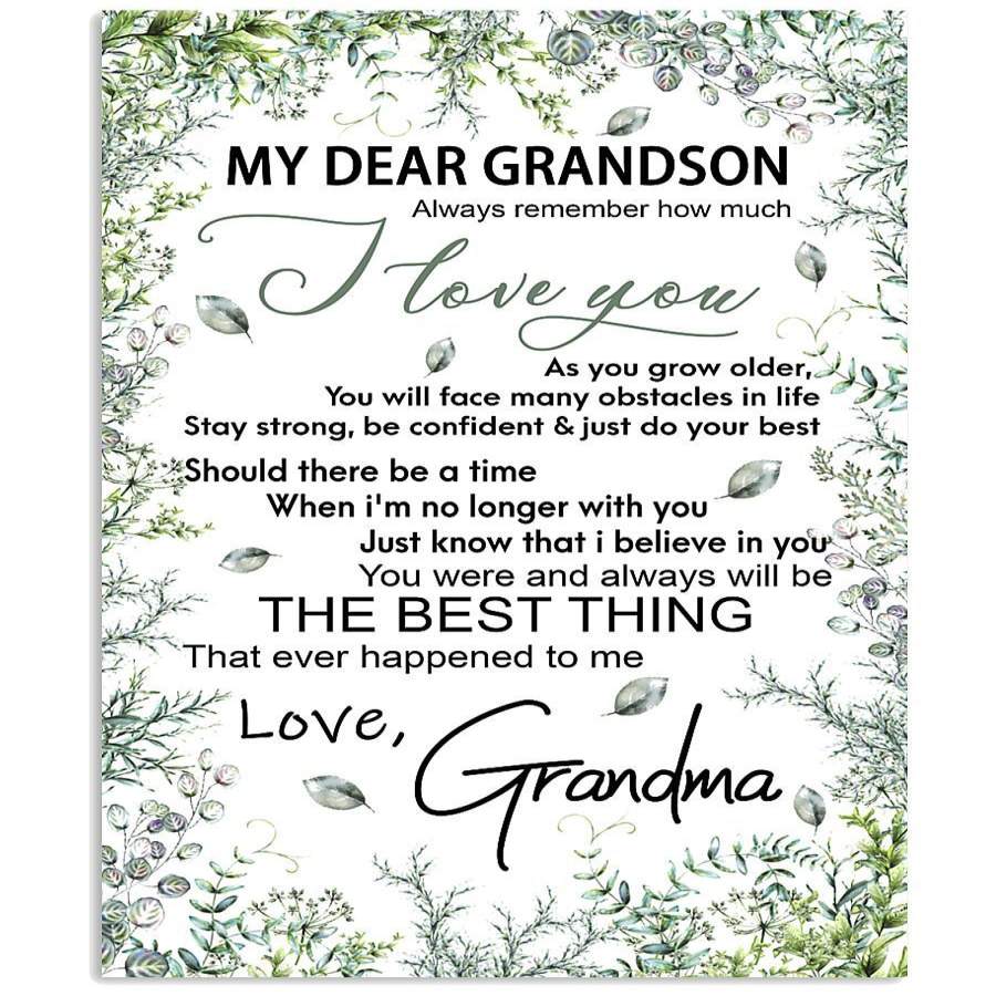 Always Remember How Much I Love You Great Gift From Grandma To Grandson Vertical Poster Wall Art Personalized, Poster print, Wall Art